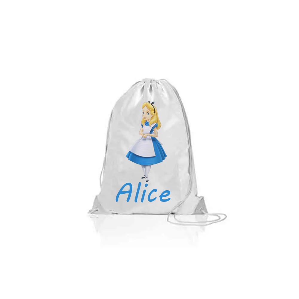 Sacca Zaino in Nylon Alice Personalizzabile  - 5 pz