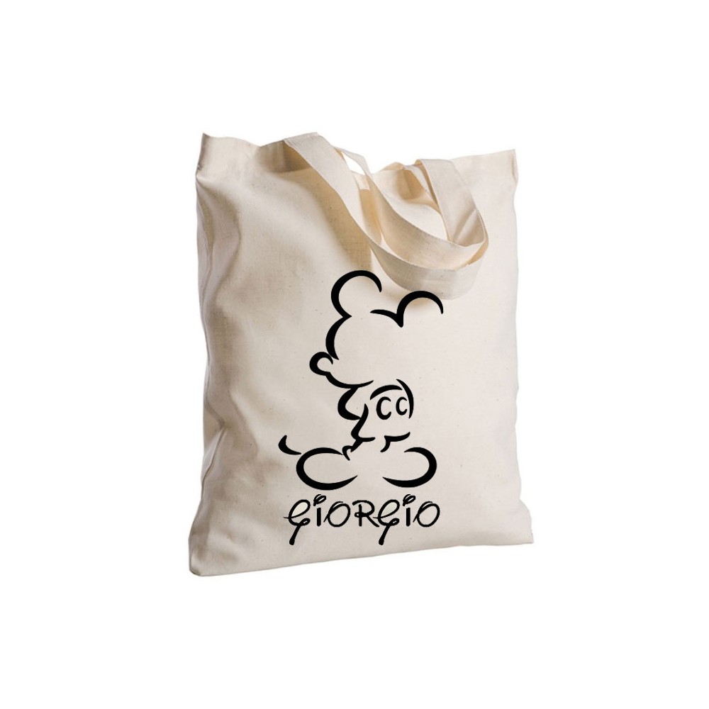 Shopper Silhouette Topolino out 2 Personalizzabile 2 pz
