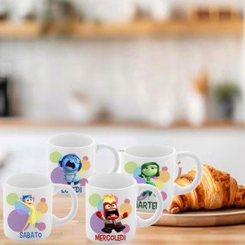Set Tazzine caffè Inside out 2 - 7 pz settimana