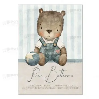 Cartellone di benvenuto Orsetto Vintage - 2 pz