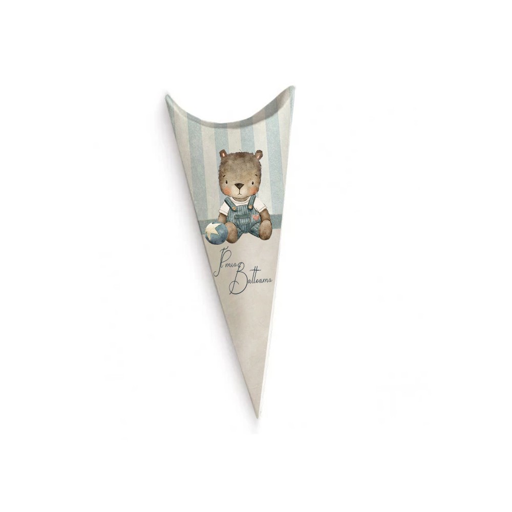 Cono Portaconfetti Orsetto Vintage - 50 pz