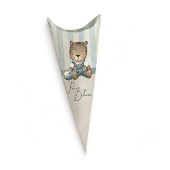 Cono Portaconfetti Orsetto Vintage - 50 pz
