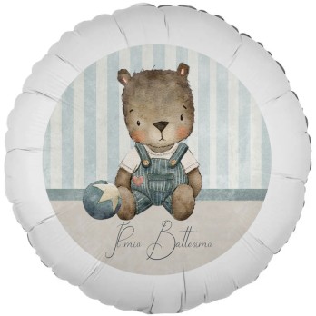 Palloncino foil Battesimo Orsetto Vintage - 43 cm
