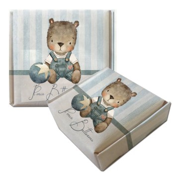 Portaconfetti Mattonella Battesimo Orsetto vintage - 50 pz