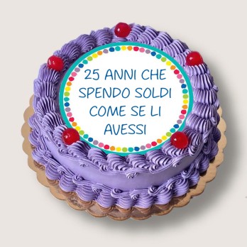 Cialda Ugly cake Personalizzabile Spendo soldi come se li avessi