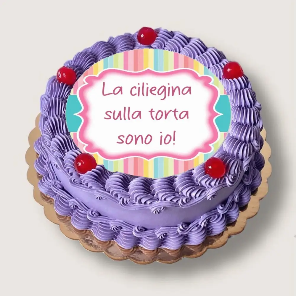 Cialda Ugly cake La ciliegina sulla torta sono io