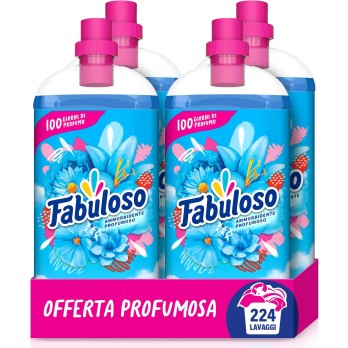 Fabuloso Ammorbidente Concentrato Profumato Fresco Mattino 4 x 1,25L l