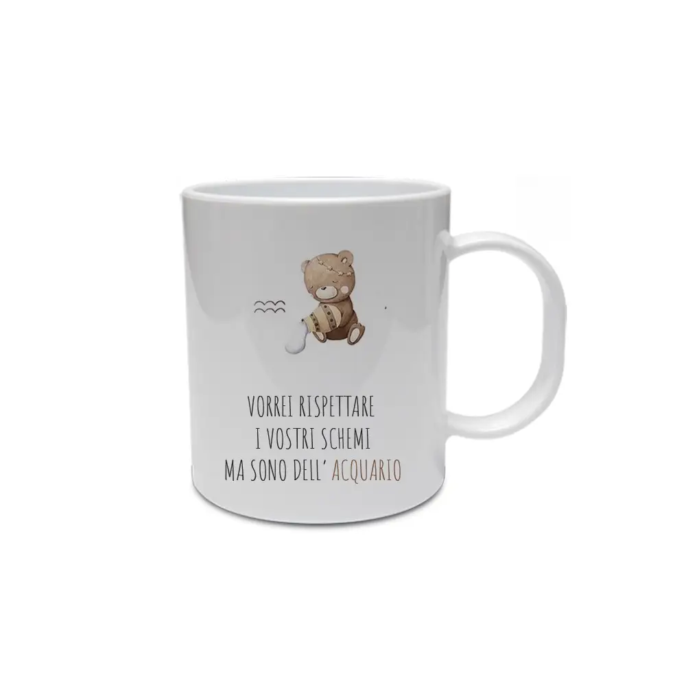 Tazza segno zodiacale Acquario con frase ironica