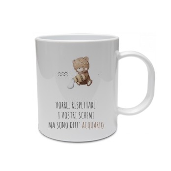 Tazza segno zodiacale Acquario con frase ironica