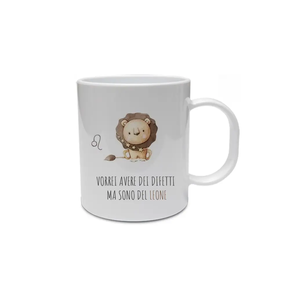 Tazza segno zodiacale leone con frase ironica