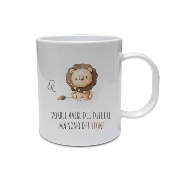 Tazza segno zodiacale leone con frase ironica