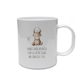 Tazza segno zodiacale toro con frase ironica