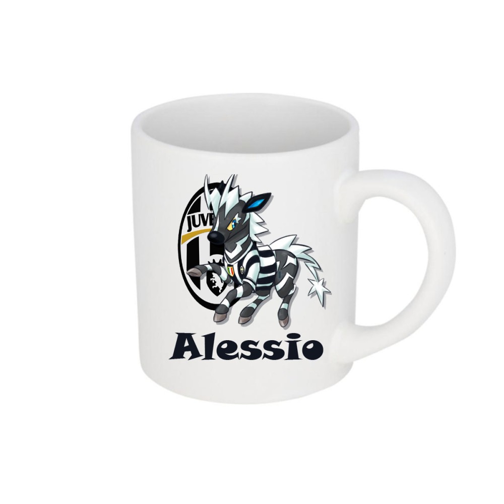 Tazzina per caffè in ceramica personalizzabile Juventus 80 ml - 1pz