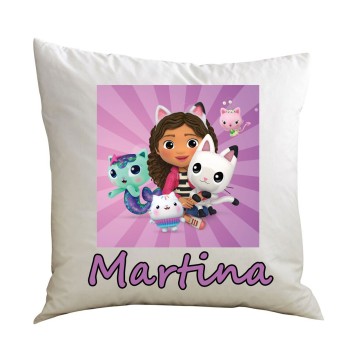 Cuscino quadrato Gabby's Dollhouse personalizzabile - 1 pz
