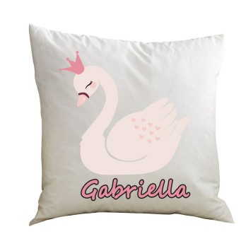 Cuscino quadrato Cigno personalizzabile - 1 pz