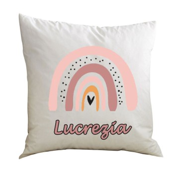 Cuscino Arcobaleno boho Rainbow rosa personalizzabile - 1 pz