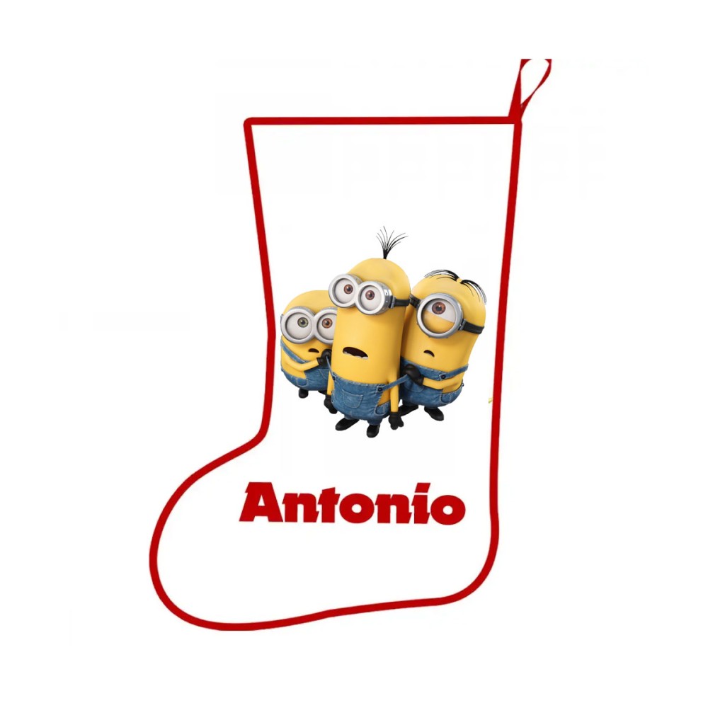 Calza della befana Minions Personalizzabile