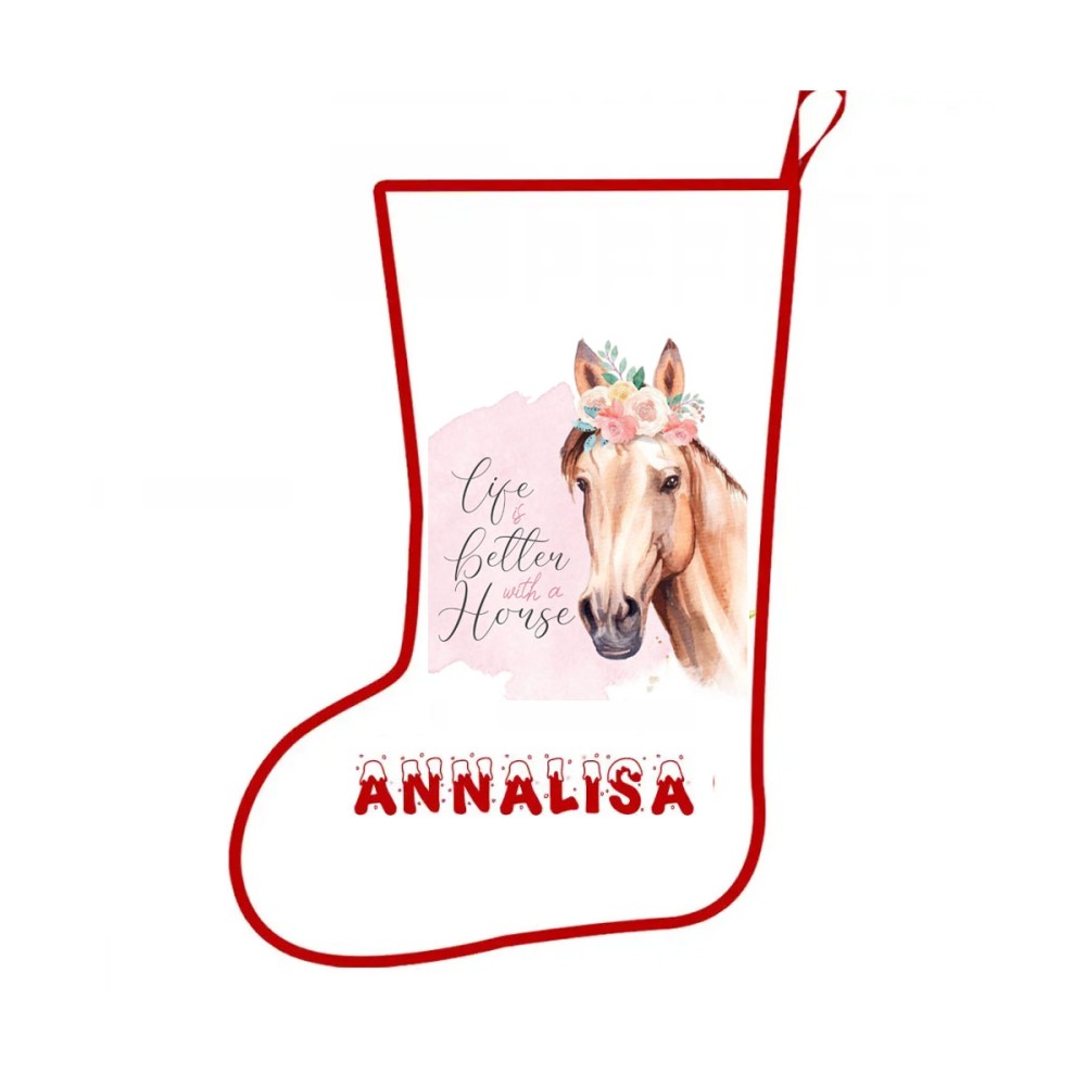 Calza della befana Cavalli Beautiful Horses Personalizzabile
