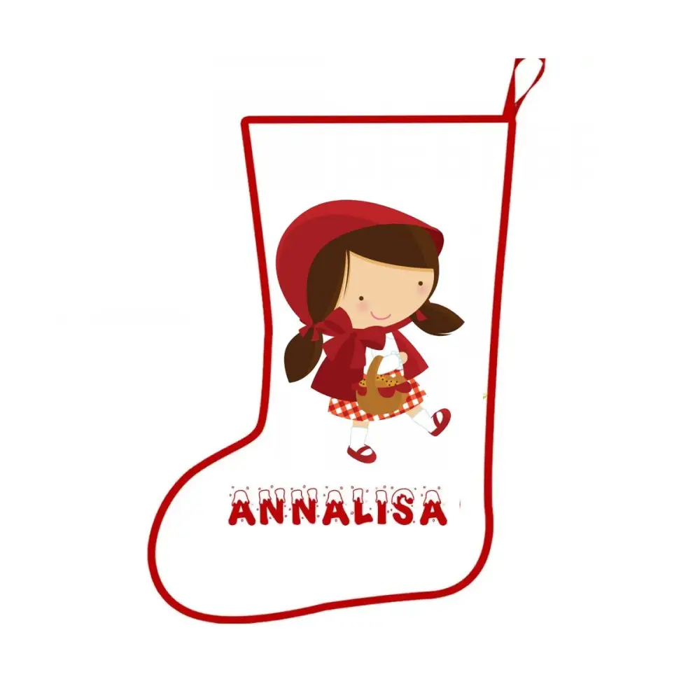 Calza della befana Cappuccetto rosso Personalizzabile