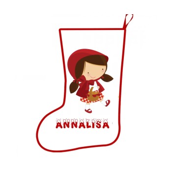 Calza della befana Cappuccetto rosso Personalizzabile