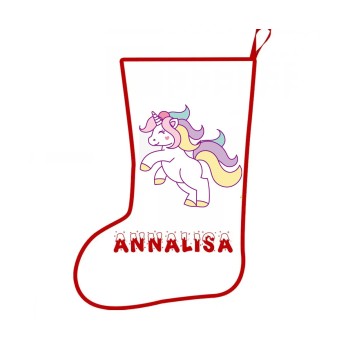 Calza della befana Unicorno Personalizzabile