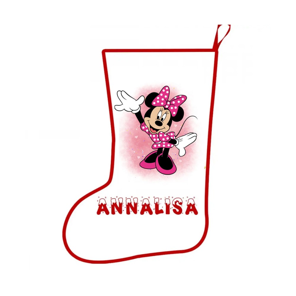 Calza della befana Minnie Personalizzabile