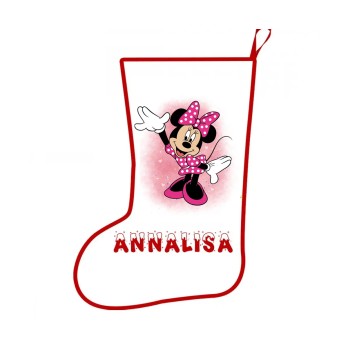 Calza della befana Minnie Personalizzabile