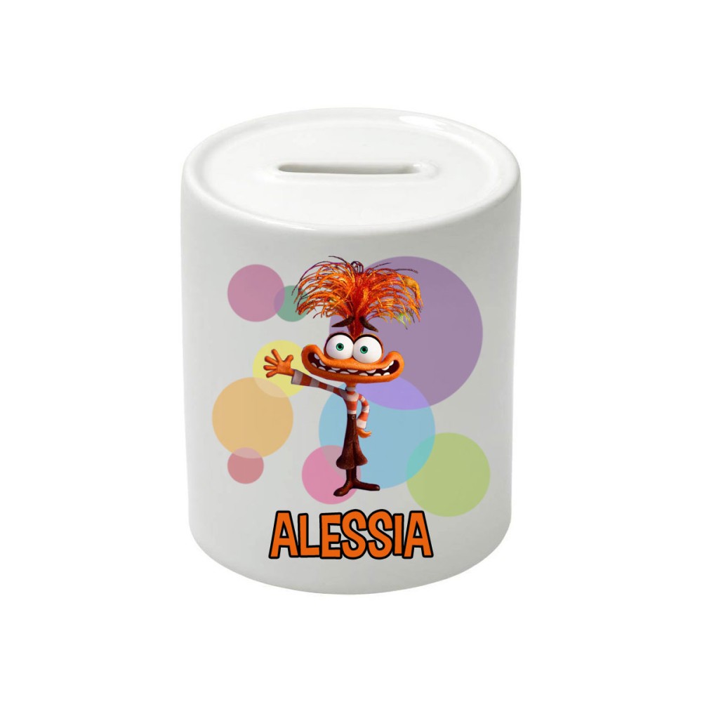 Salvadanaio in Ceramica personalizzato Ansia Inside out 2