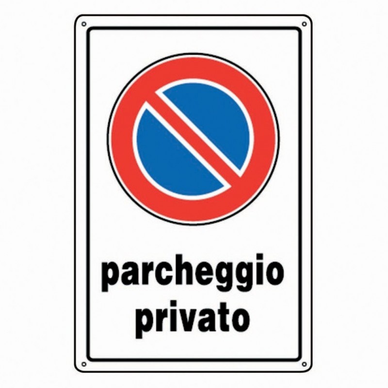 3 X CARTELLO TARGA SEGNALETICA "PARCHEGGIO PRIVATO" DIVIETO DI SOSTA IN PLASTICA