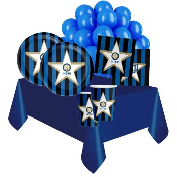 Set per 8 persone Inter con tovaglia monocolore