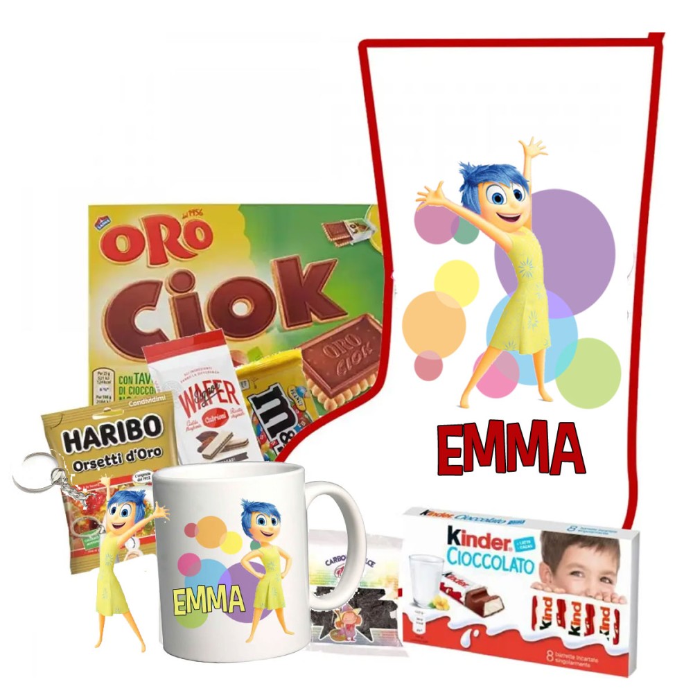 Calza Della Befana Gioia Inside out 2 Personalizzabile kit Fai da te