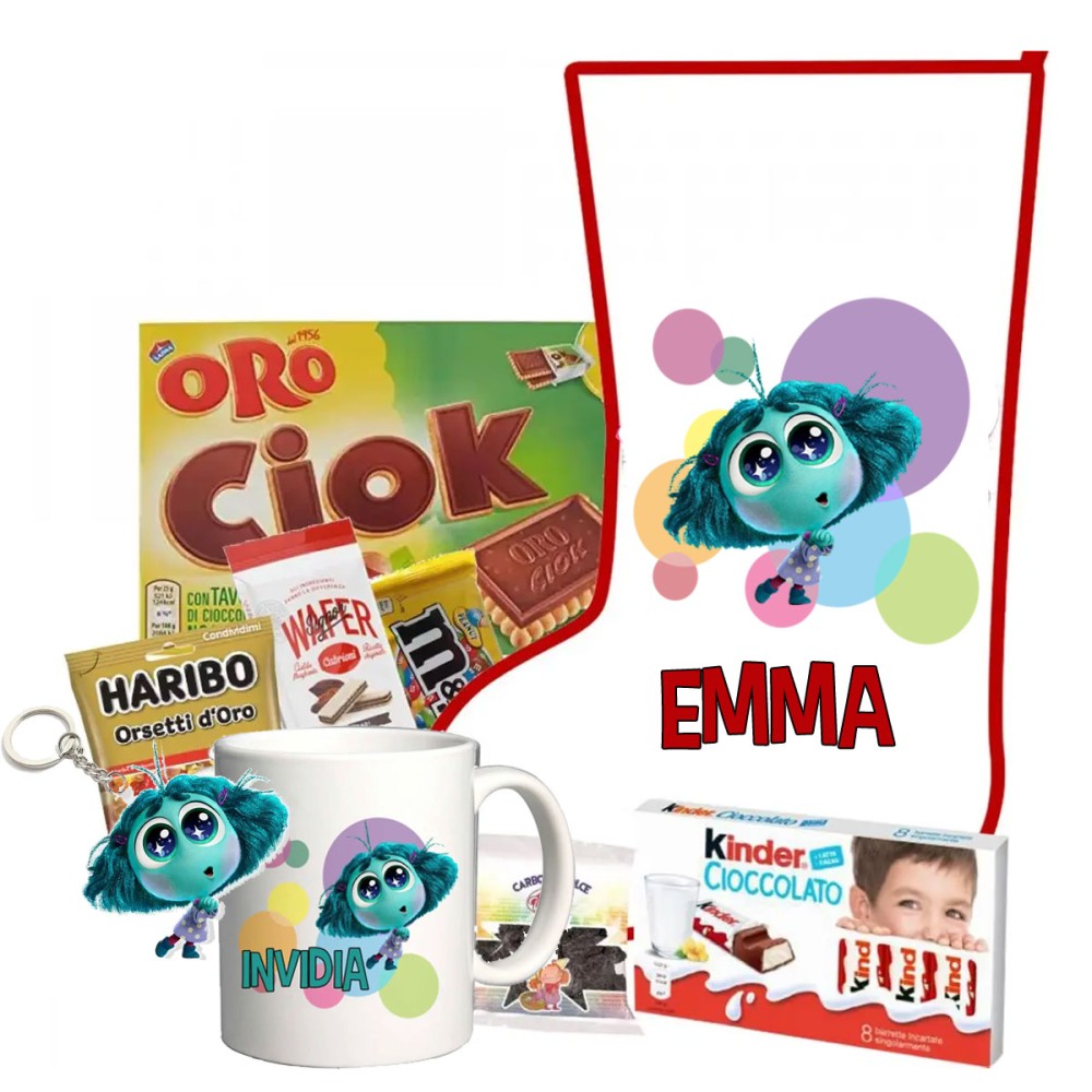 Calza Della Befana Invidia Inside out 2 Personalizzabile kit Fai da te