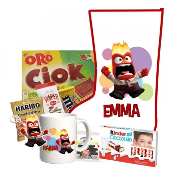 Calza Della Befana Rabbia Inside out 2 Personalizzabile kit Fai da te