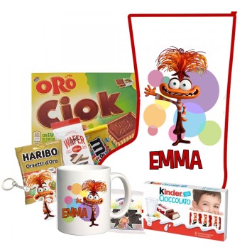 Calza Della Befana Ansia Inside out 2 Personalizzabile kit Fai da te
