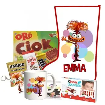 Calza Della Befana Ansia Inside out 2 Personalizzabile kit Fai da te