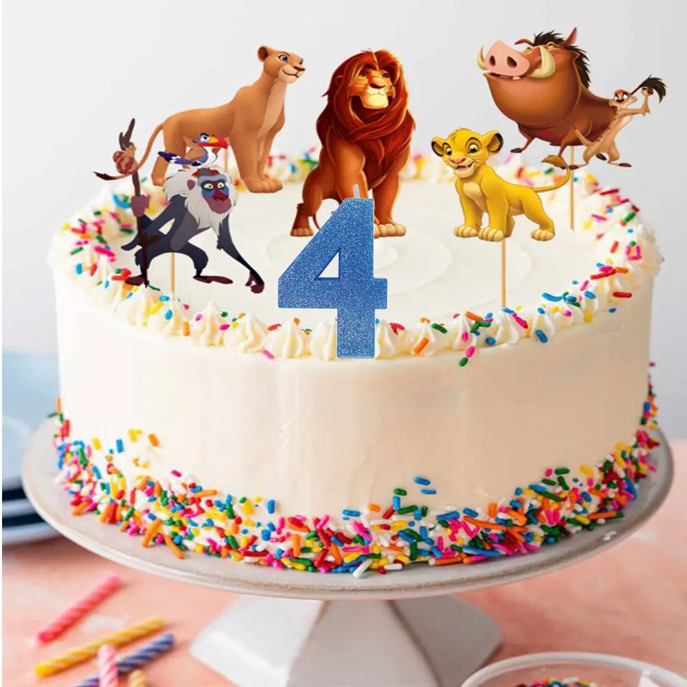 Cake Topper Picks Il re leone 5pz con candelina