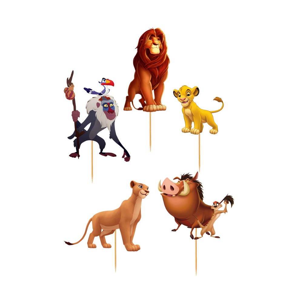 Cake Topper Picks Il re leone 5pz con candelina