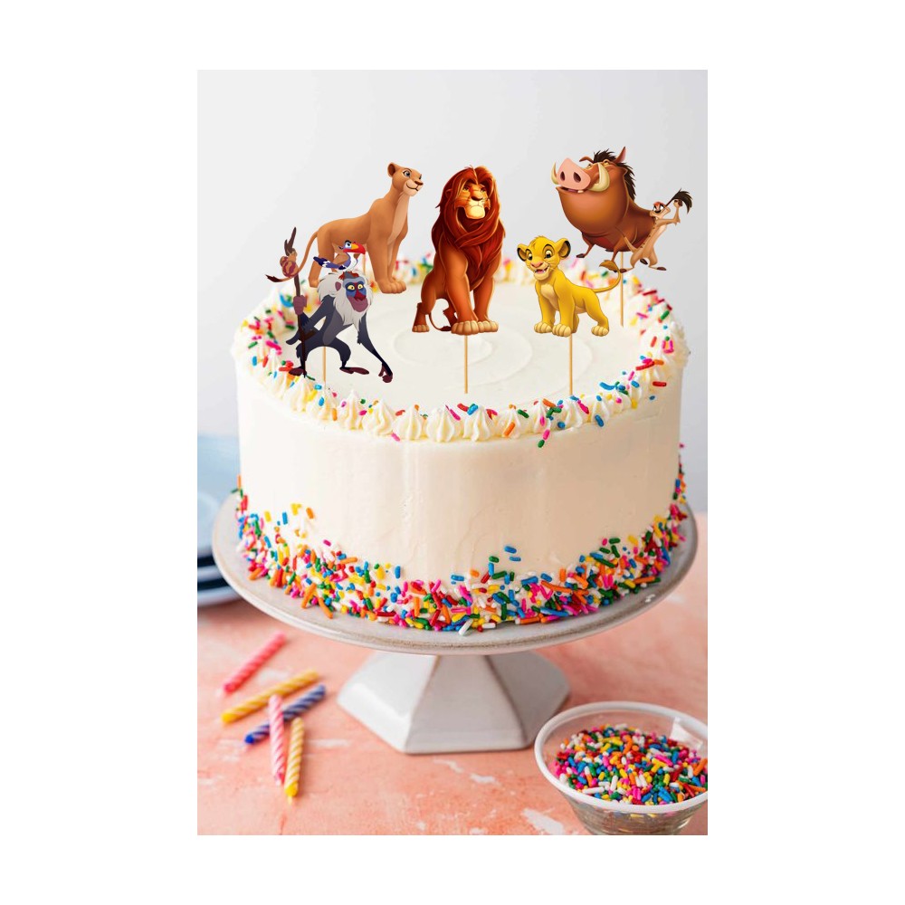 Cake Topper Picks Il re leone 5pz con candelina