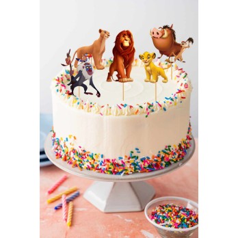 Cake Topper Picks Il re leone 5pz con candelina