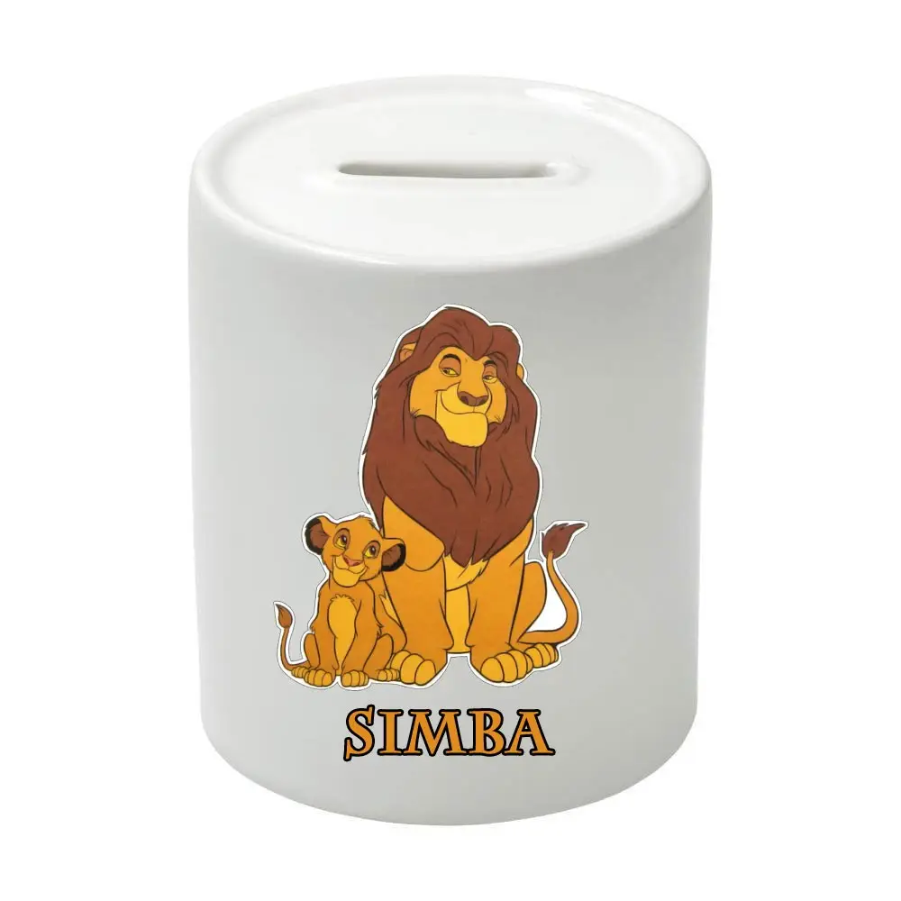 Salvadanaio in Ceramica Il re leone personalizzabile