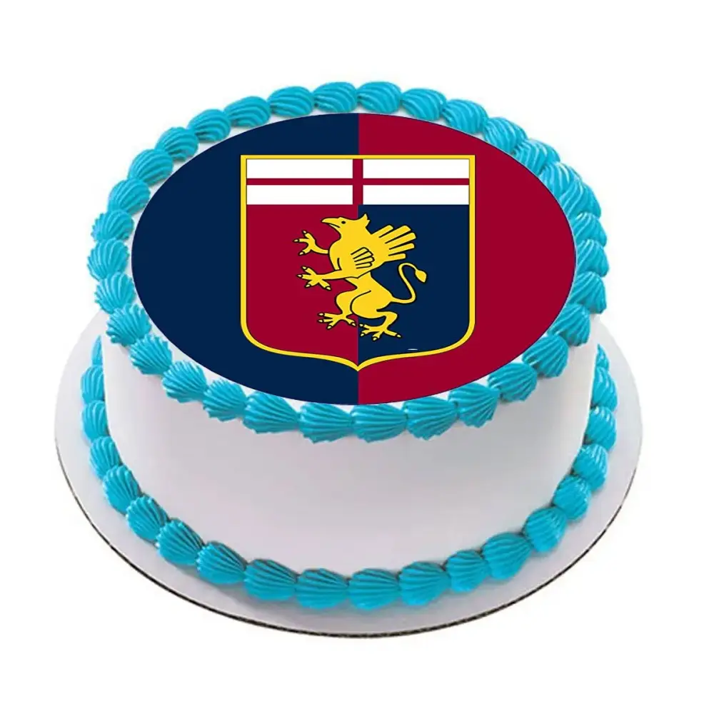 Cialda tonda Genoa calcio personalizzata