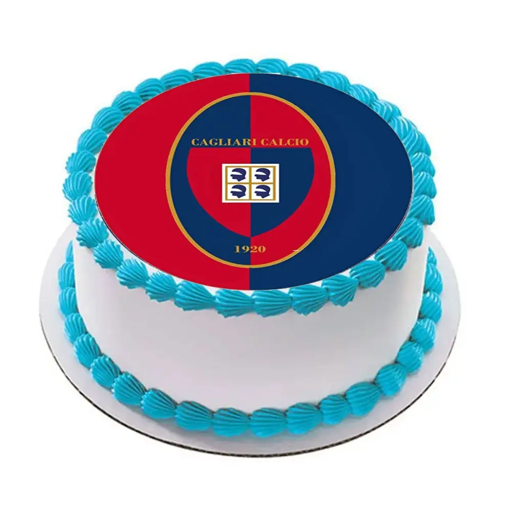 Cialda tonda Cagliari calcio personalizzata