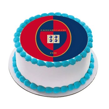 Cialda tonda Cagliari calcio personalizzata