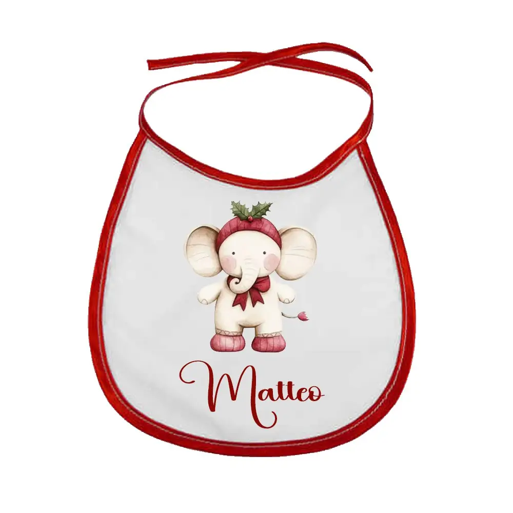Bavetta natalizia "Elefantino" Personalizzata