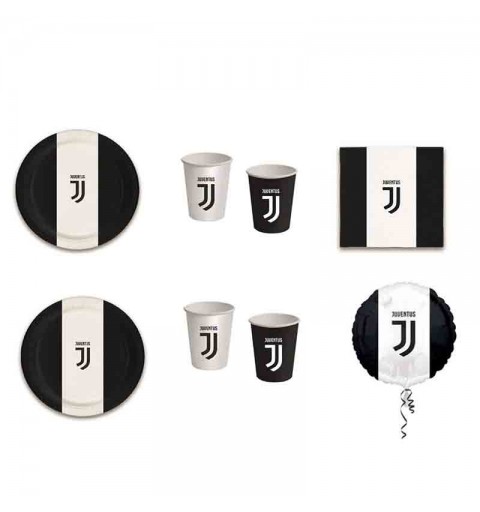 Kit juventus per 24 persone con palloncino foil