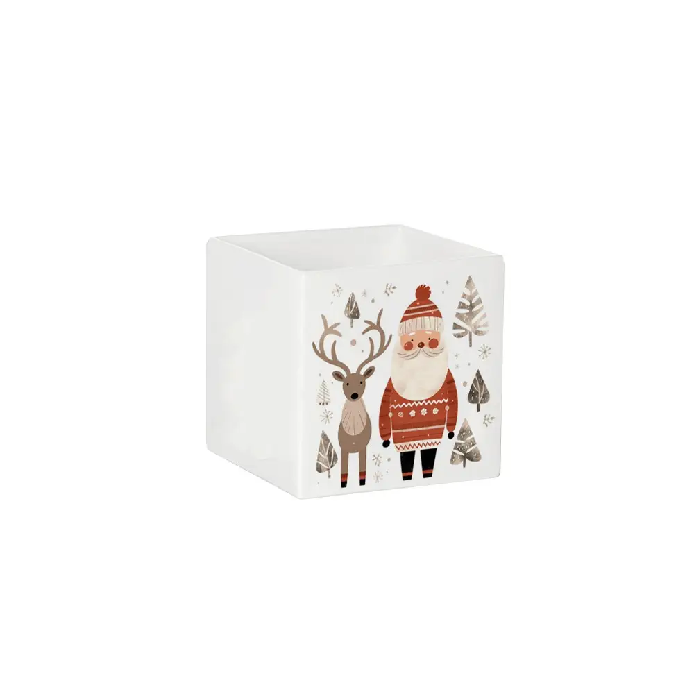 Vasetto Natalizio Babbo natale e renna