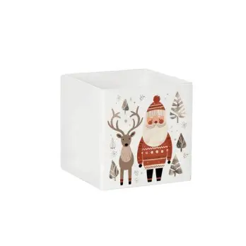 Vasetto Natalizio Babbo natale e renna