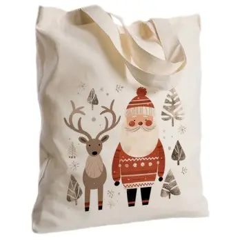 Borsa Shopper in Tessuto Natalizia 2 pz