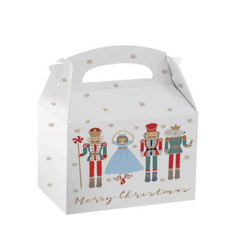 Box per natale caramelle e pop corn porta biscotti - 1 pz