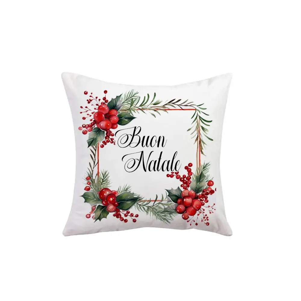 Cuscino con stampa Buon Natale - 1 pz